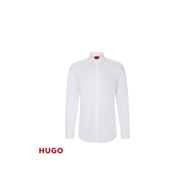Chemise Slim Fit en sergé de coton facile à repasser Chemise Slim Fit en sergé de coton facile à repasser