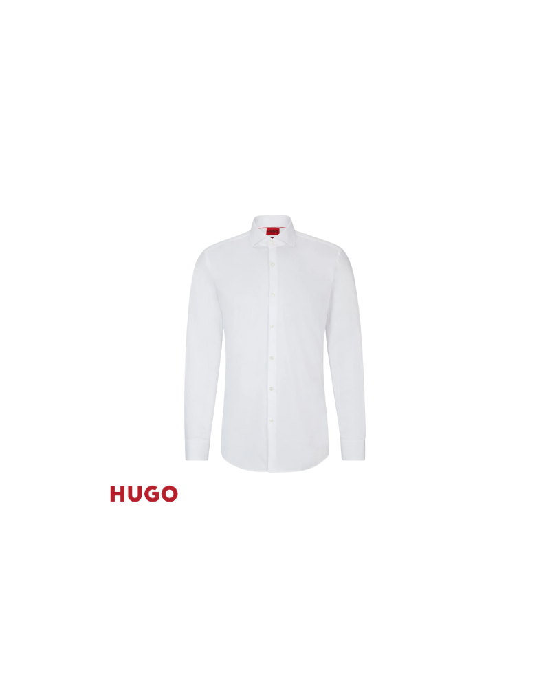 Chemise Slim Fit en sergé de coton facile à repasser