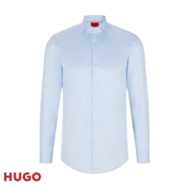 Chemise Slim Fit en sergé de coton facile à repasser