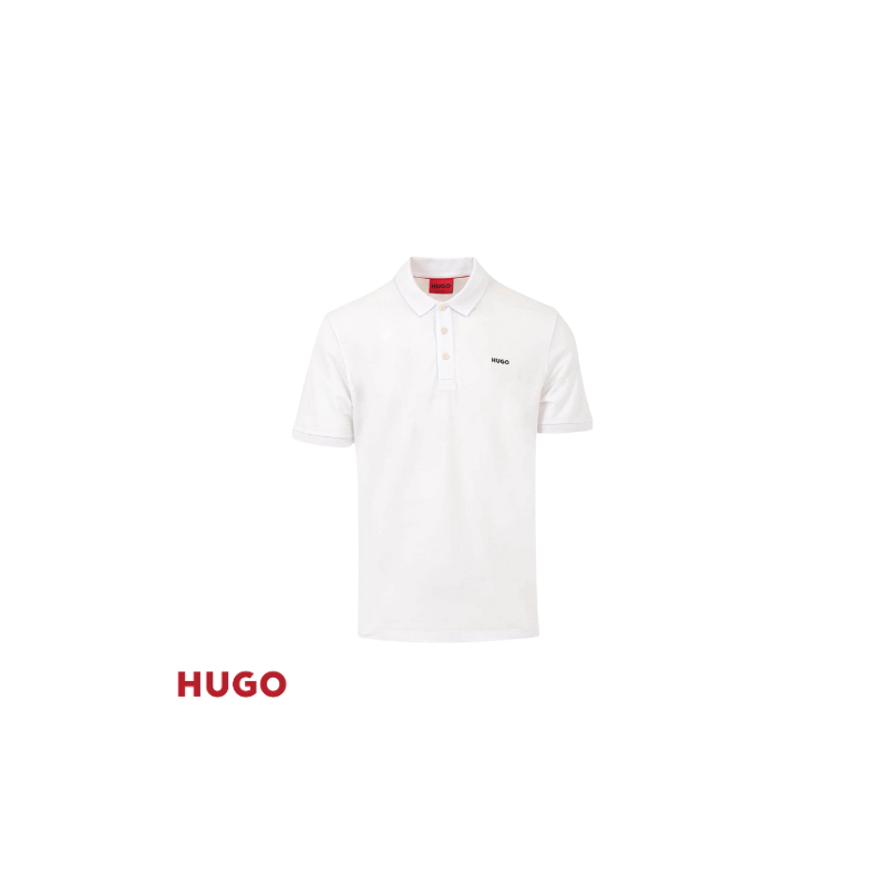 Polo en piqué de coton avec logo imprimé