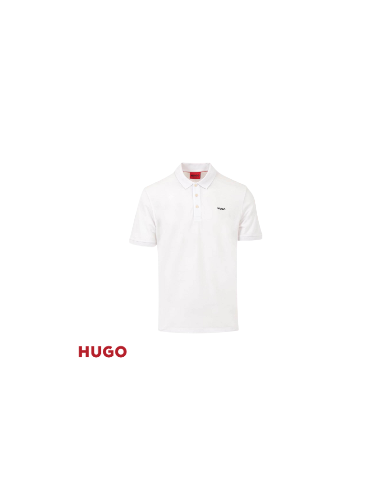 Polo en piqué de coton avec logo imprimé