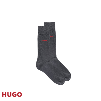 Chaussettes grises pour homme avec logo imprimé