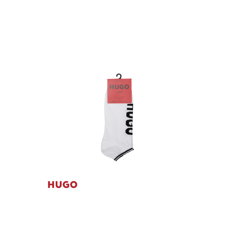 Chaussettes blanches pour homme avec logo imprimé Chaussettes blanches pour homme avec logo imprimé