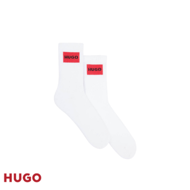 Chaussettes blanches pour homme avec logo imprimé