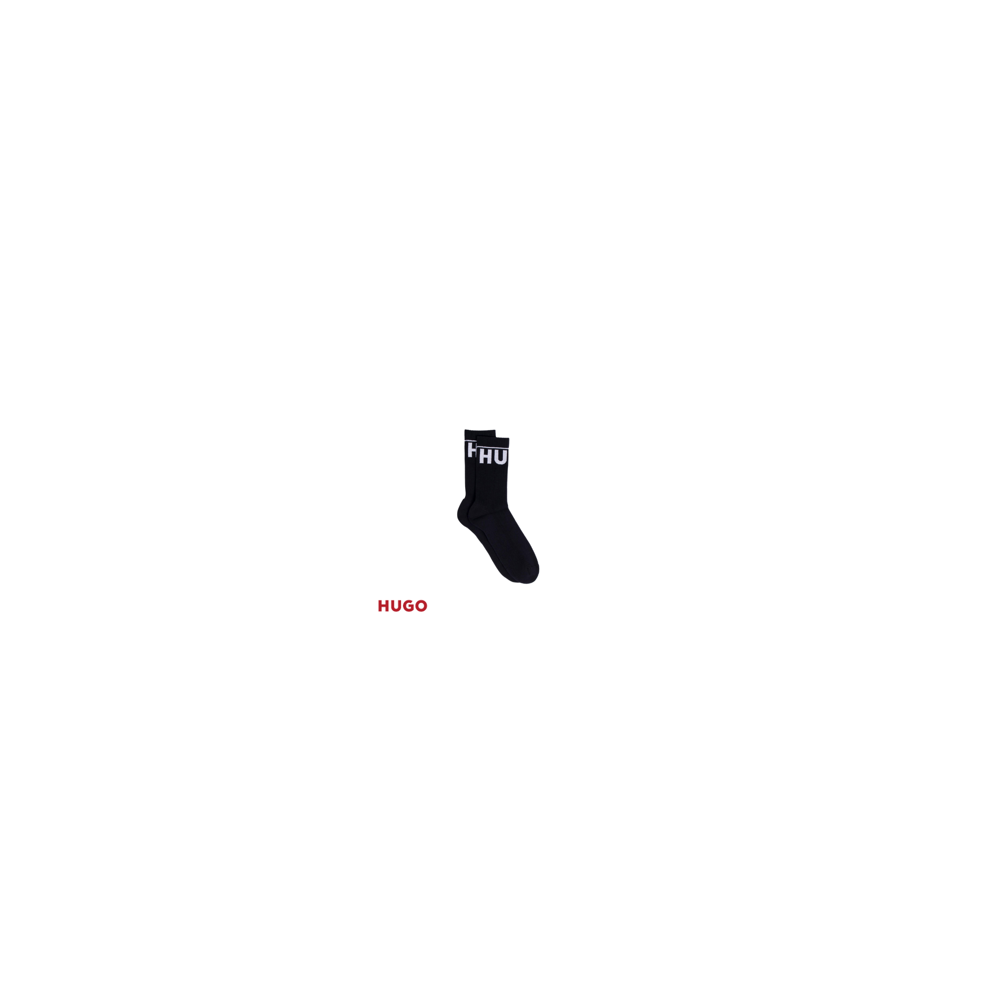 Chaussettes noires pour homme avec logo imprimé Chaussettes noires pour homme avec logo imprimé