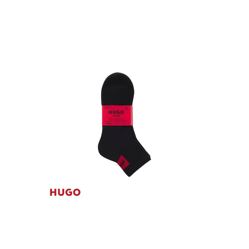 Chaussettes noires pour homme avec logo imprimé Chaussettes noires pour homme avec logo imprimé