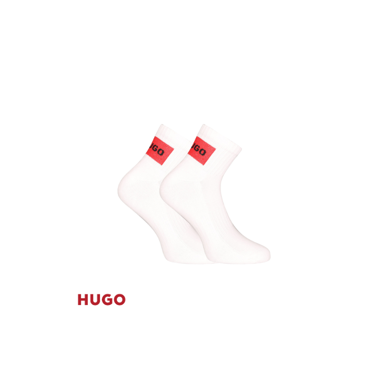 Chaussettes blanches pour homme avec logo imprimé Chaussettes blanches pour homme avec logo imprimé