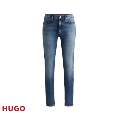extra-slim-fit jeans in blue strech denim