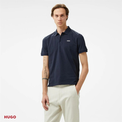 Polo en piqué de coton avec logo imprimé