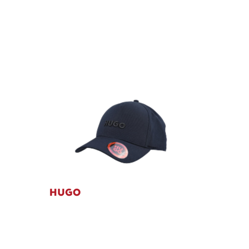 Casquette Hugo Boss en sergé de coton avec visière avant à logo bleu foncé Casquette Hugo Boss en sergé de coton avec visière avant à logo bleu foncé