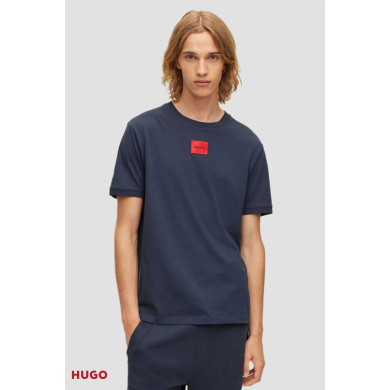 T-shirt en jersey de coton avec étiquette logotée