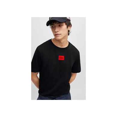 T-shirt en jersey de coton avec étiquette logotée