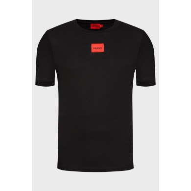 T-shirt en jersey de coton avec étiquette logotée
