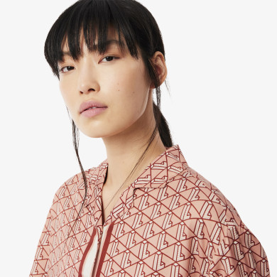 Chemise oversize imprimé monogramme