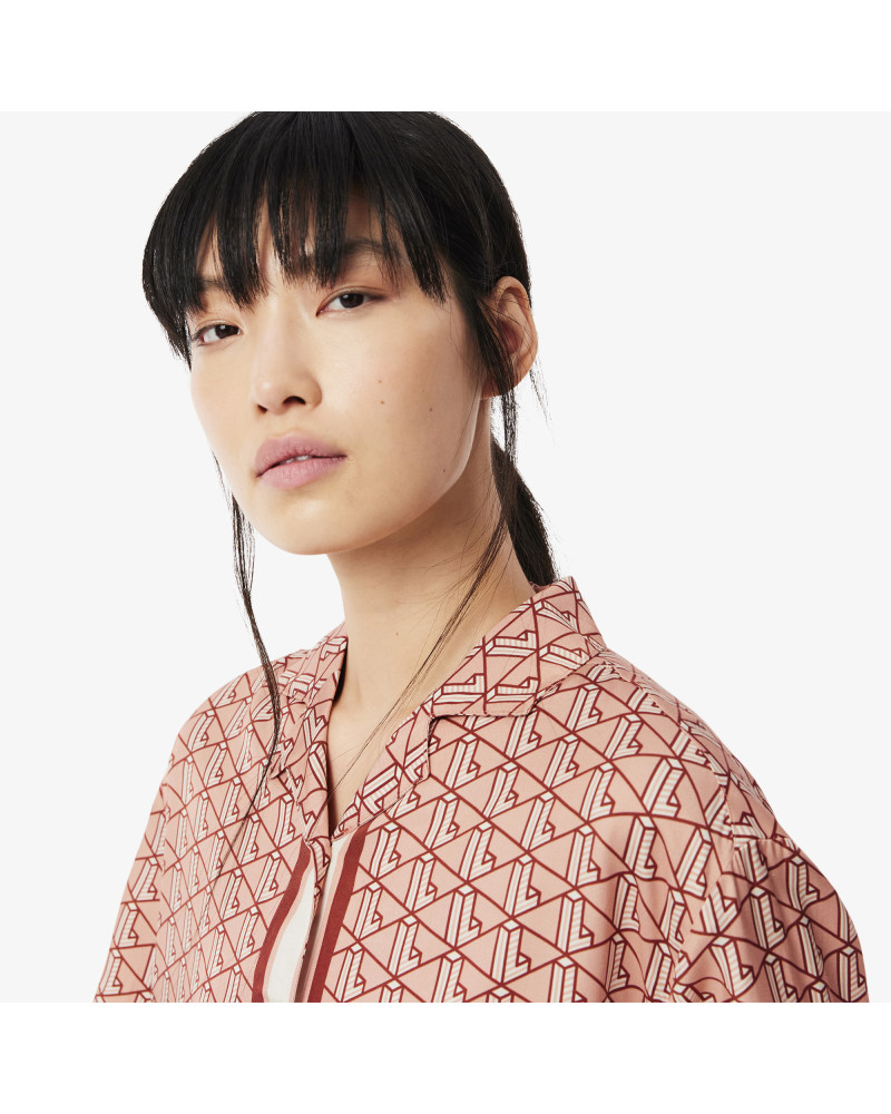 Chemise oversize imprimé monogramme