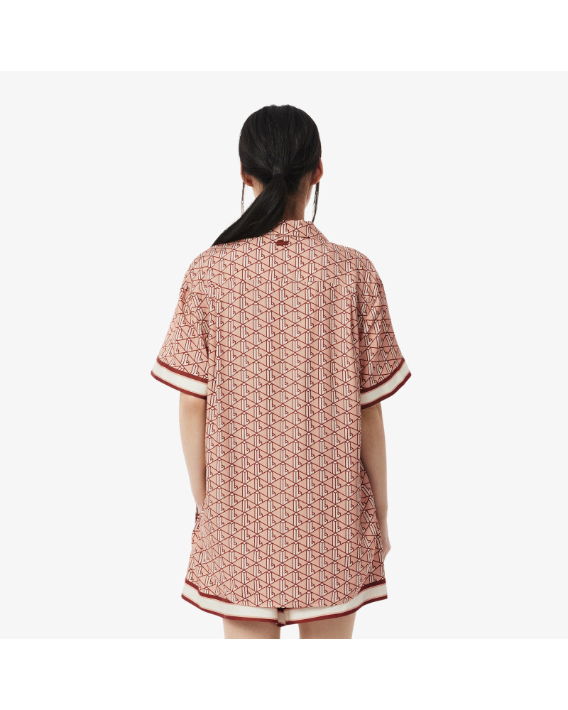 Chemise oversize imprimé monogramme