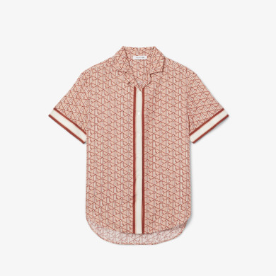 Chemise oversize imprimé monogramme