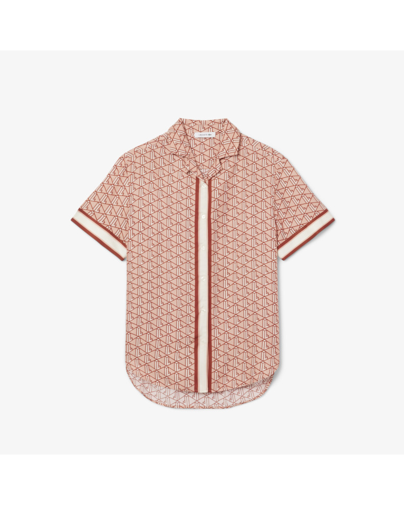 Chemise oversize imprimé monogramme