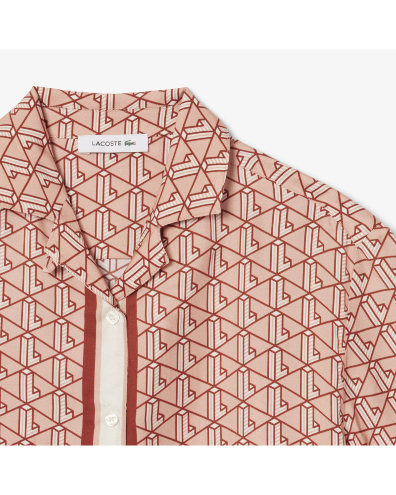 Chemise oversize imprimé monogramme