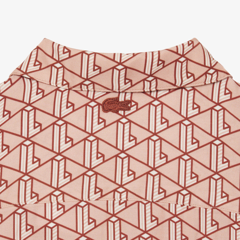 Chemise oversize imprimé monogramme