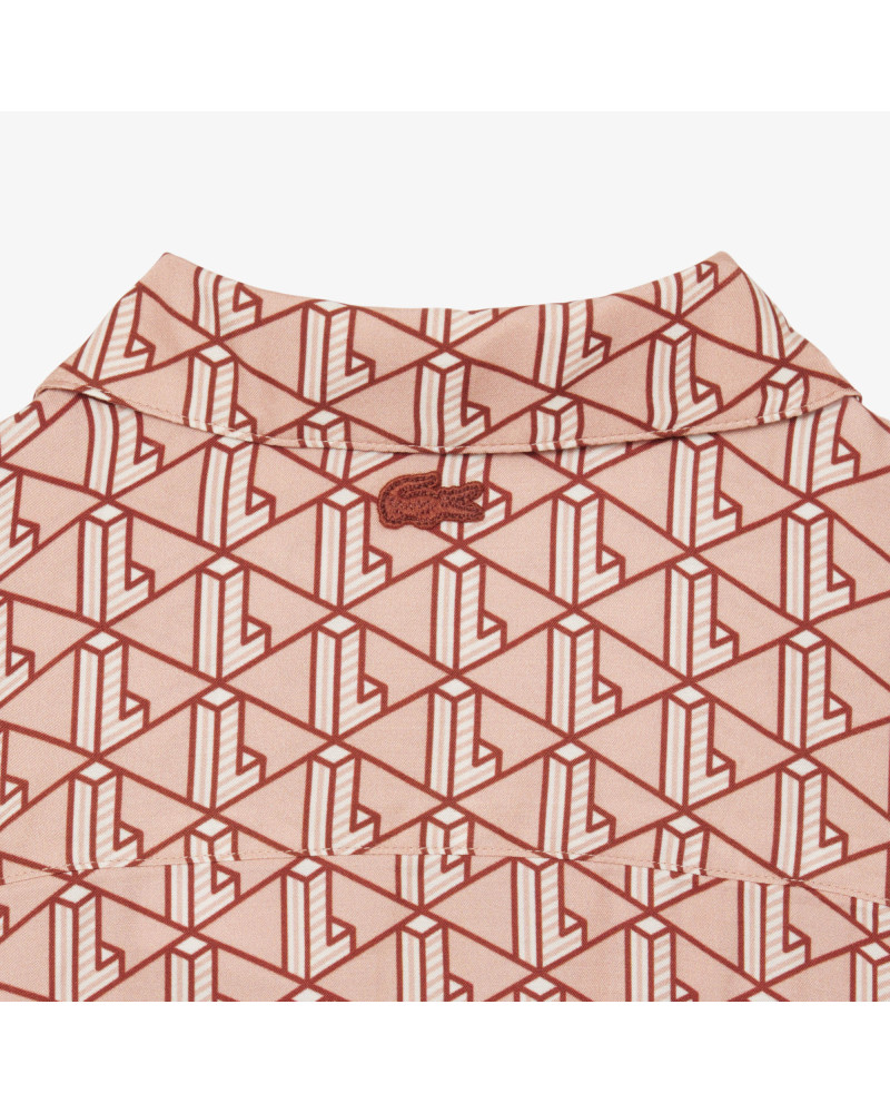 Chemise oversize imprimé monogramme