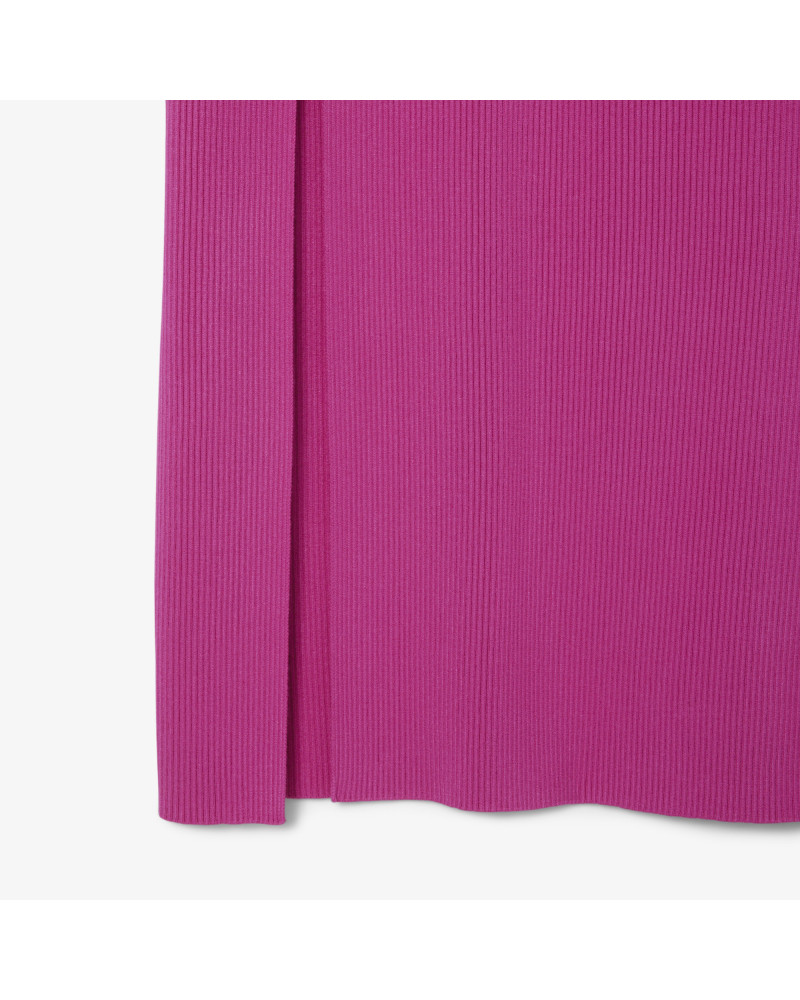 Robe longue côtelée sans coutures