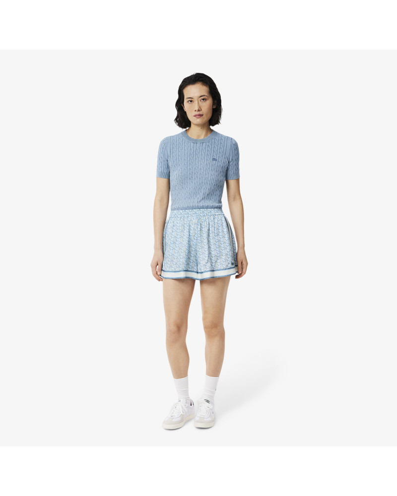 Short fluide imprimé monogramme