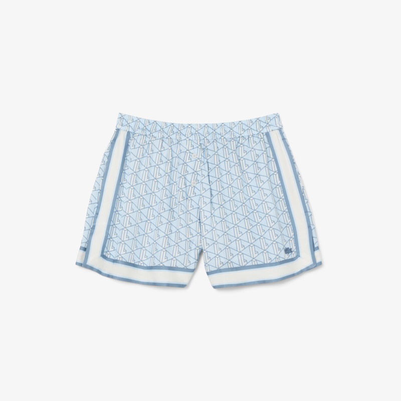 Short fluide imprimé monogramme