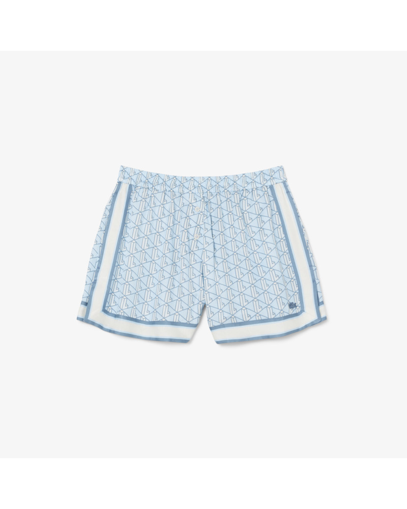 Short fluide imprimé monogramme