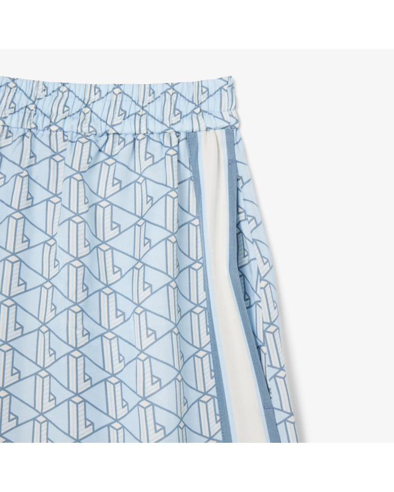 Short fluide imprimé monogramme