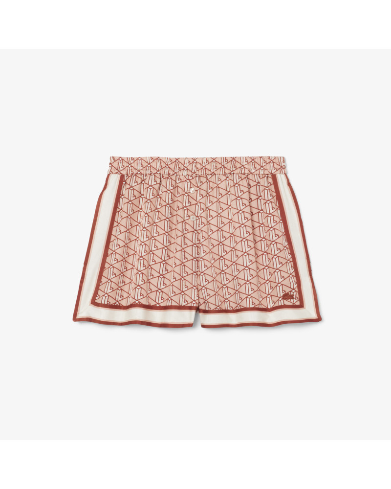 Short fluide imprimé monogramme