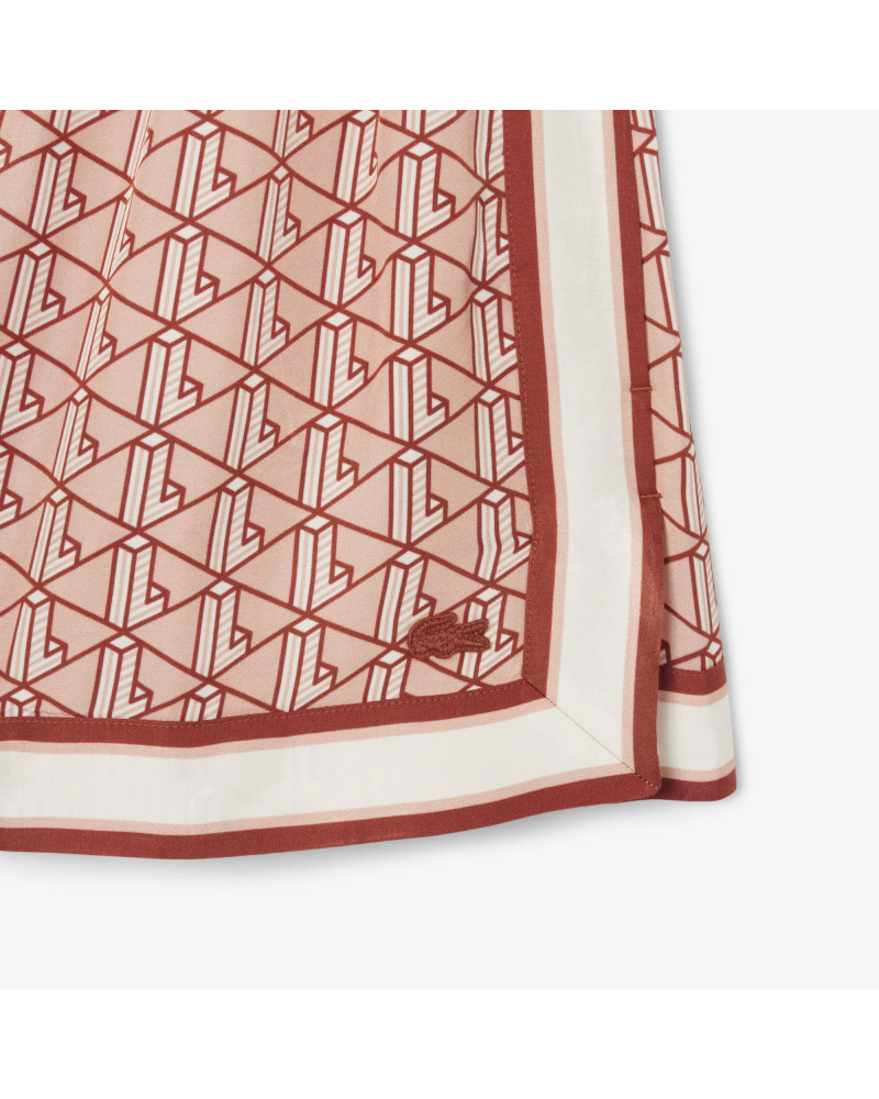 Short fluide imprimé monogramme