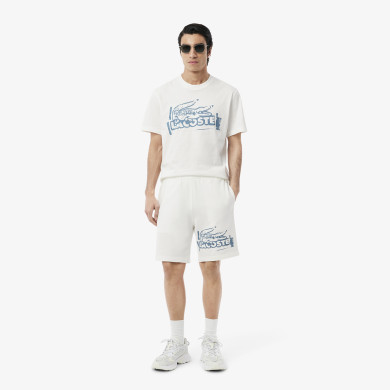 Short molleton de coton graphique