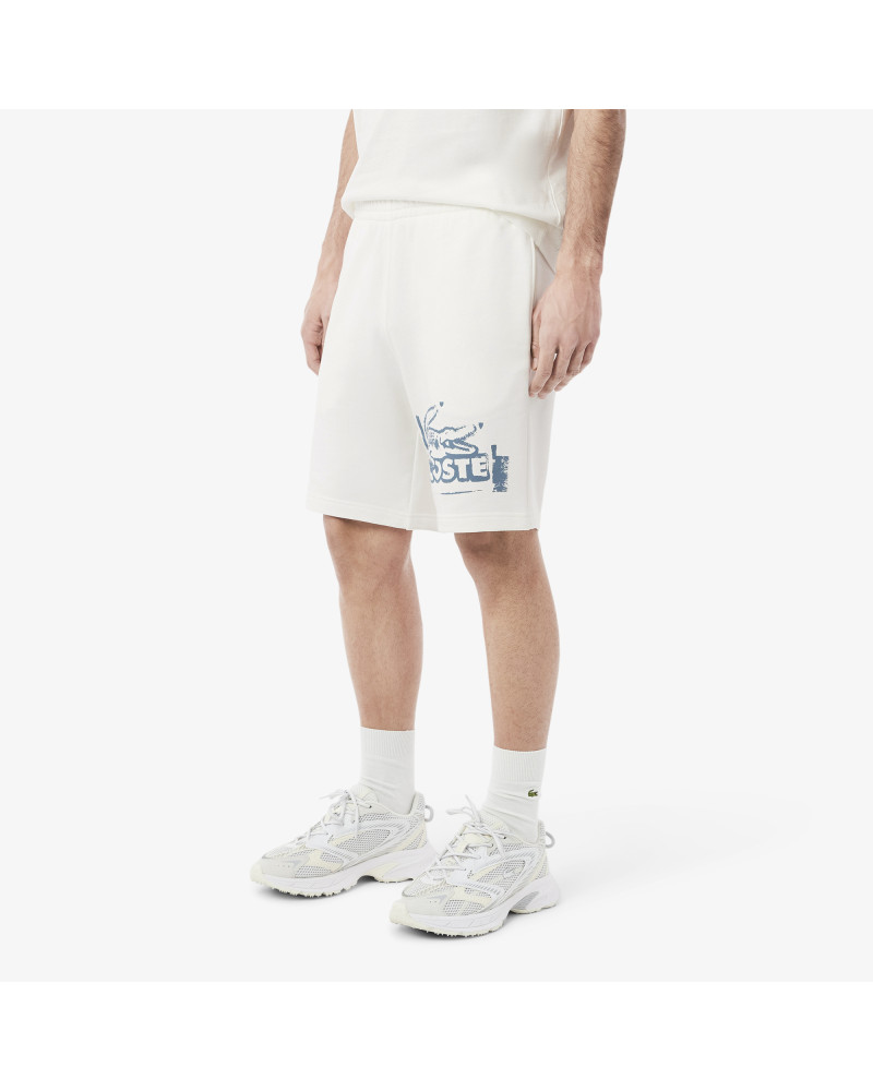 Short molleton de coton graphique