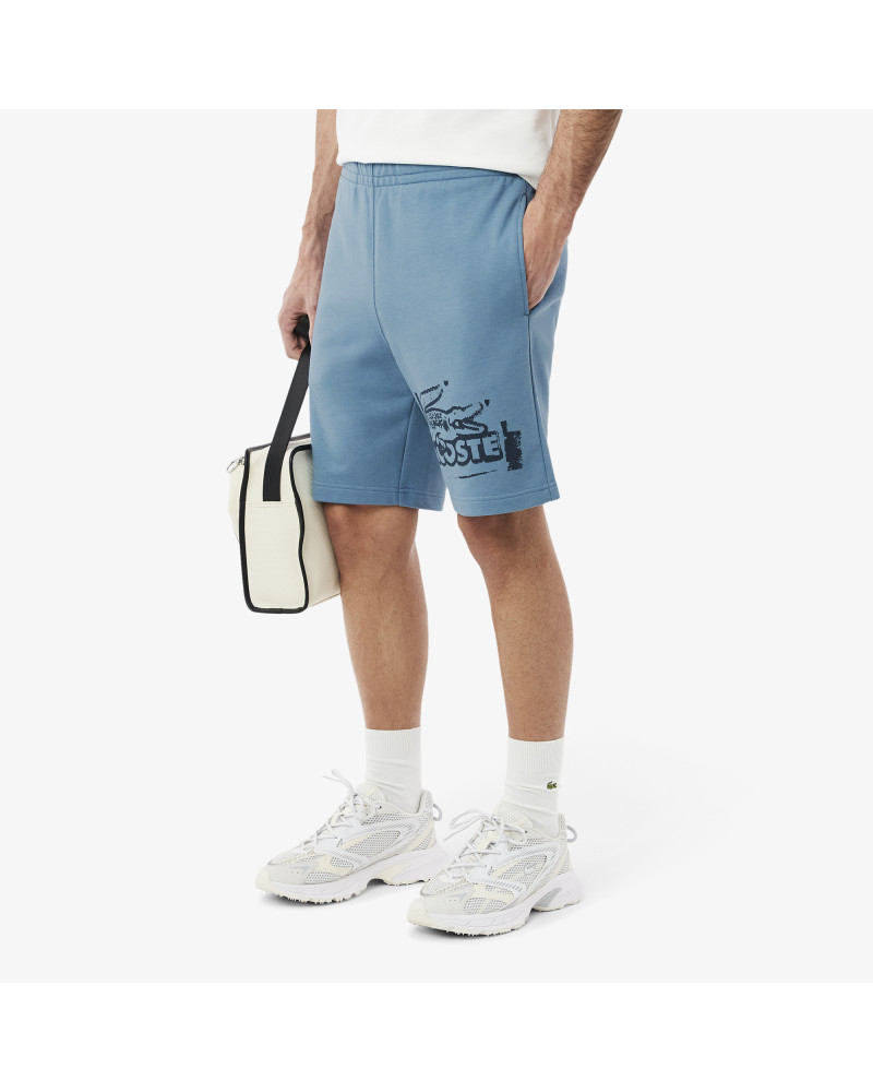 Short molleton de coton graphique