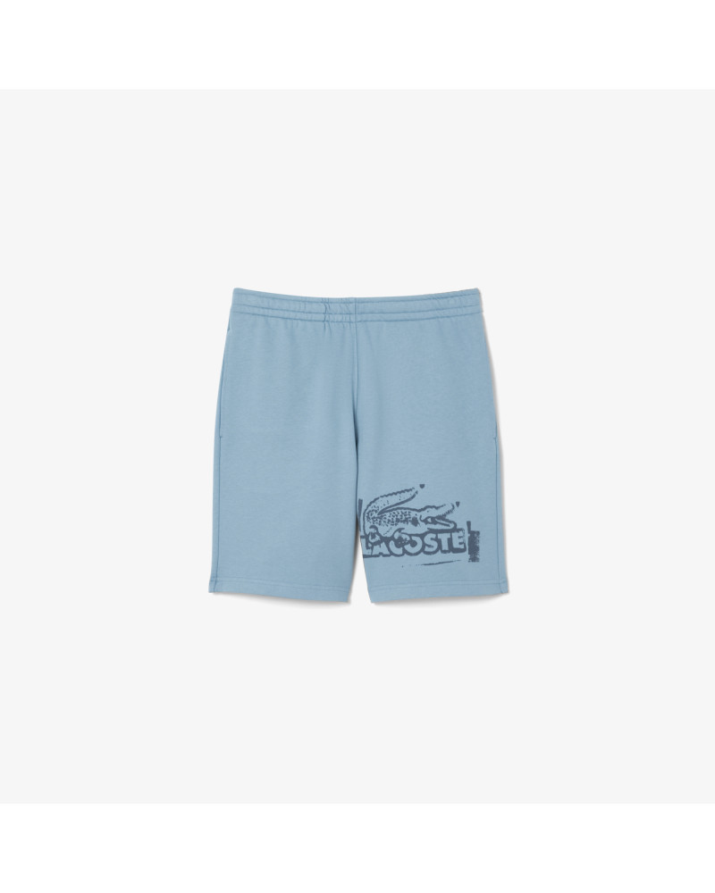 Short molleton de coton graphique