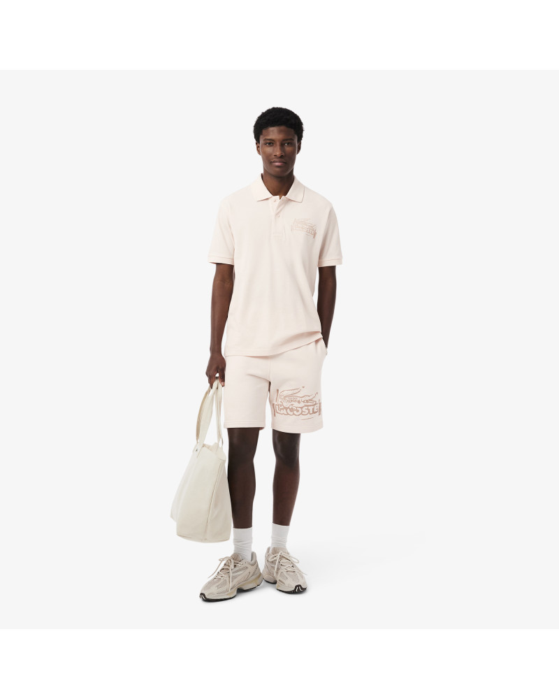 Short molleton de coton graphique