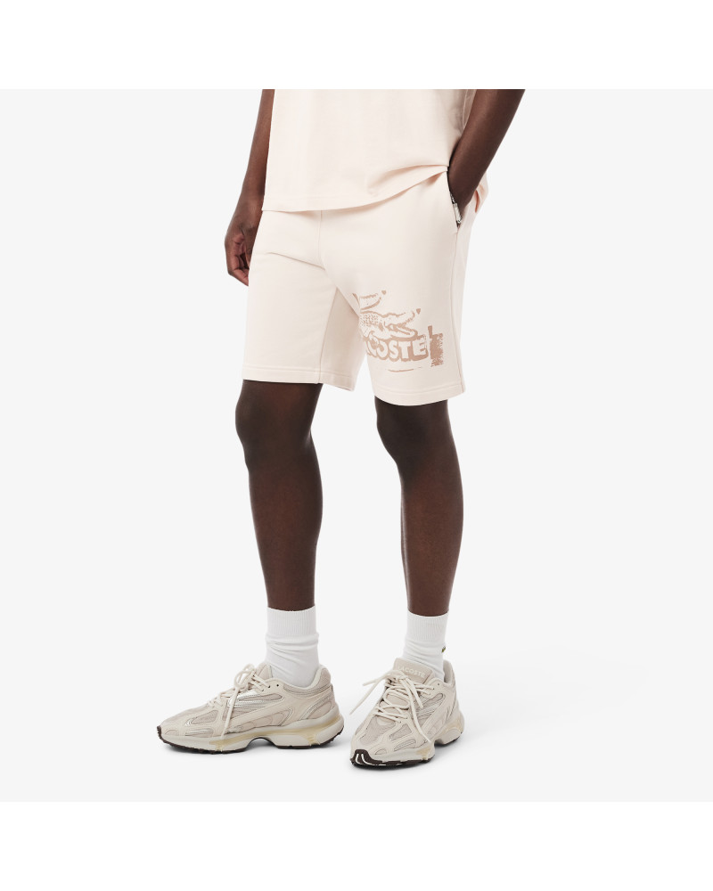 Short molleton de coton graphique
