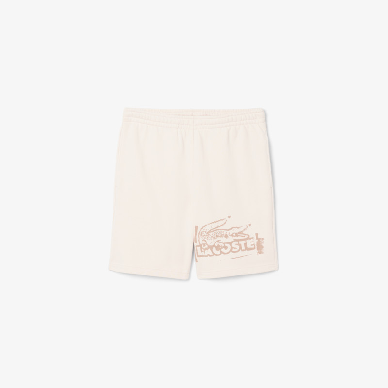 Short molleton de coton graphique