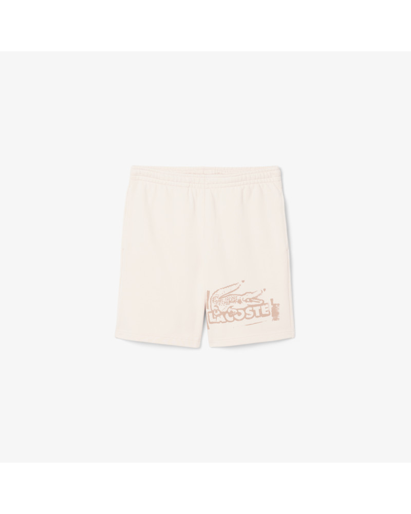 Short molleton de coton graphique
