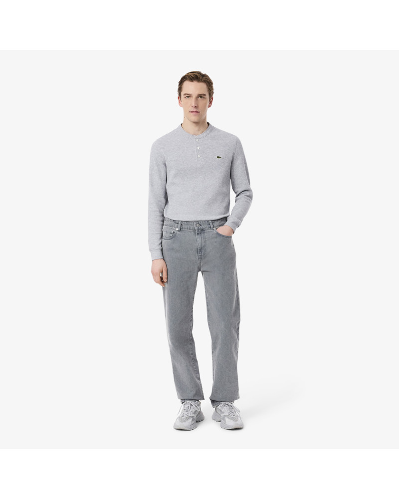 Jean en denim teint effet délavé