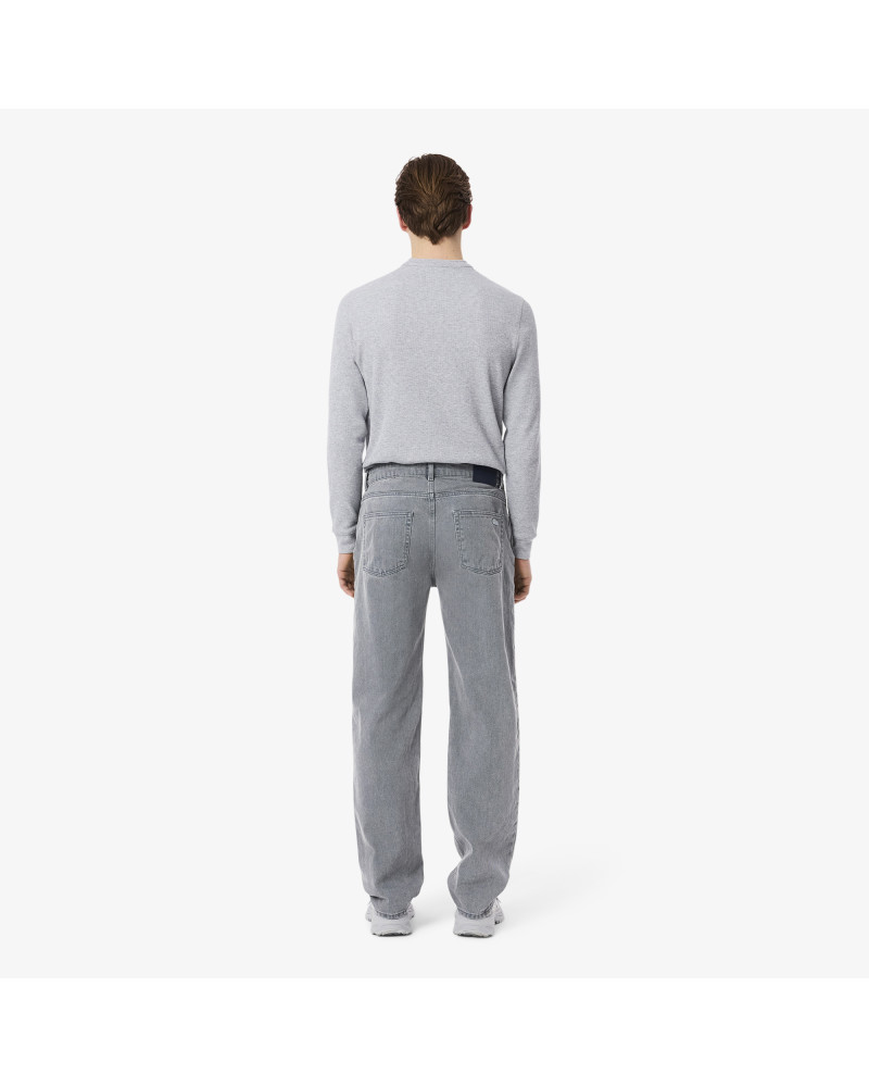 Jean en denim teint effet délavé