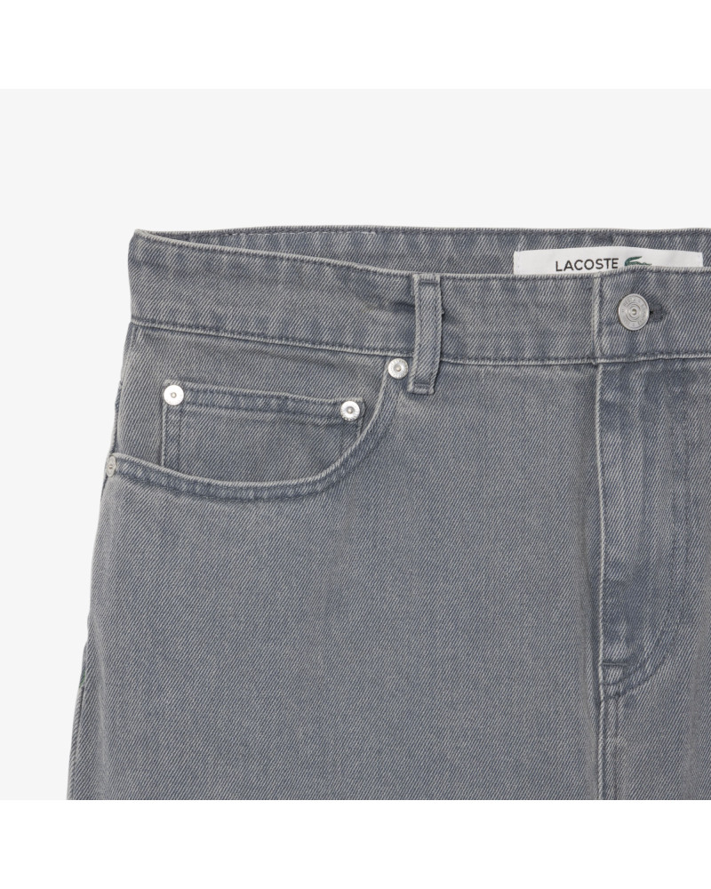 Jean en denim teint effet délavé