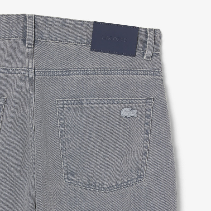Jean en denim teint effet délavé