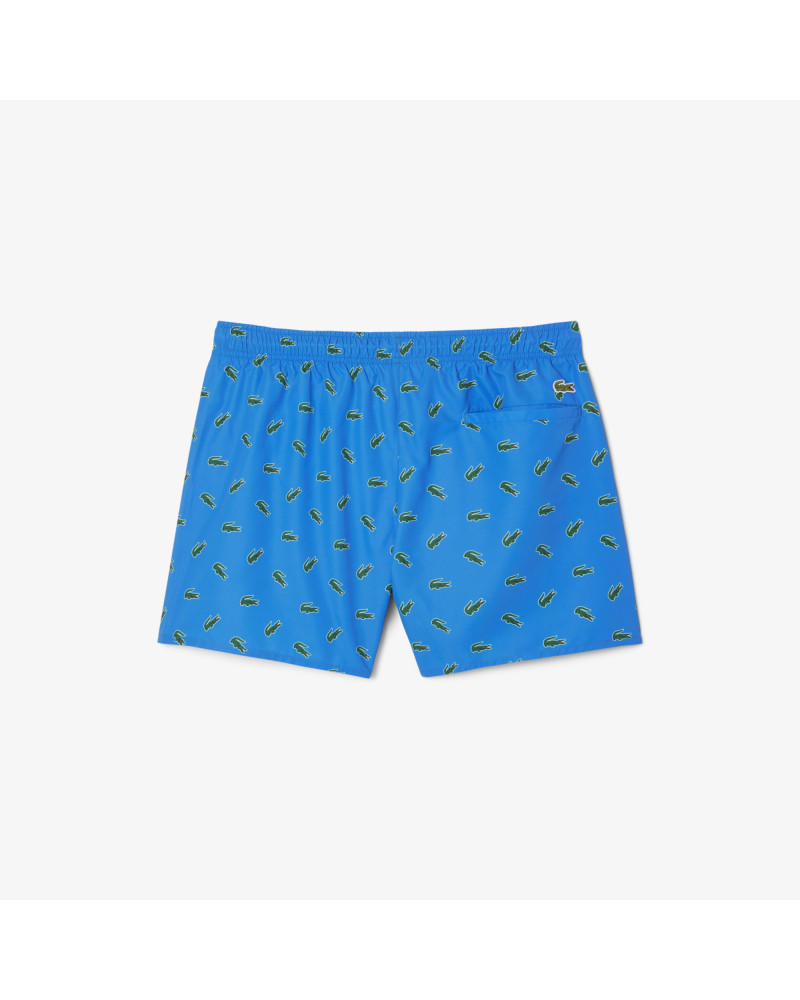 Short de bain court imprimé crocodile
