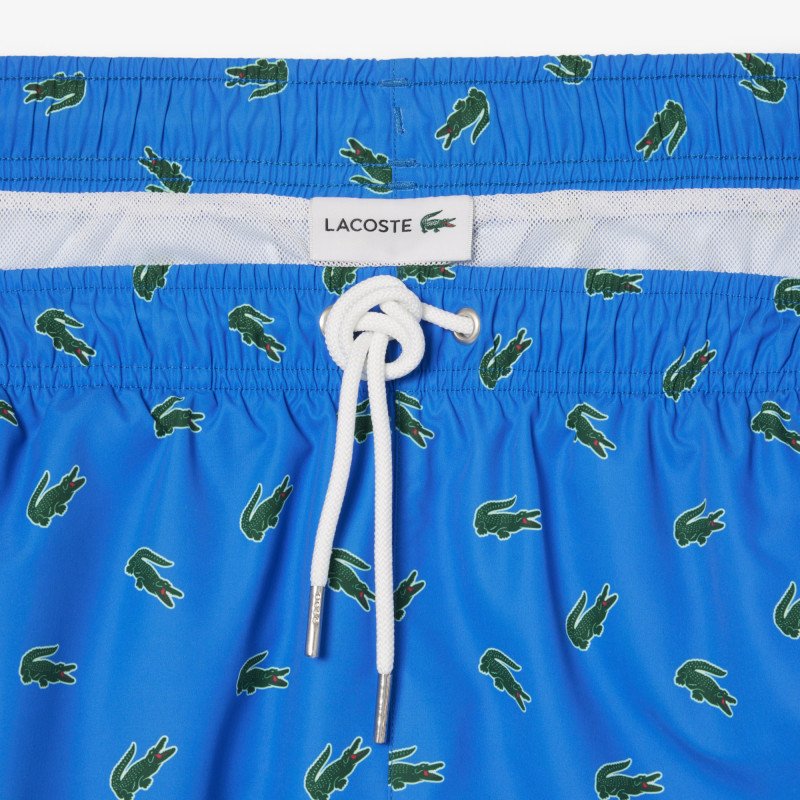Short de bain court imprimé crocodile