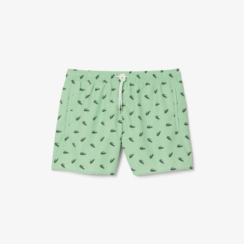 Short de bain court imprimé crocodile