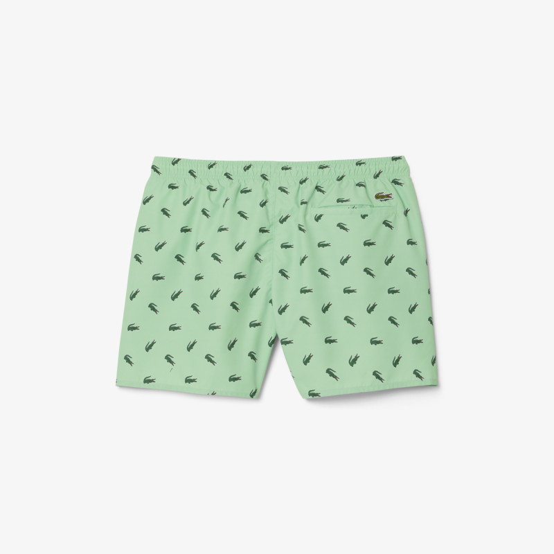 Short de bain court imprimé crocodile