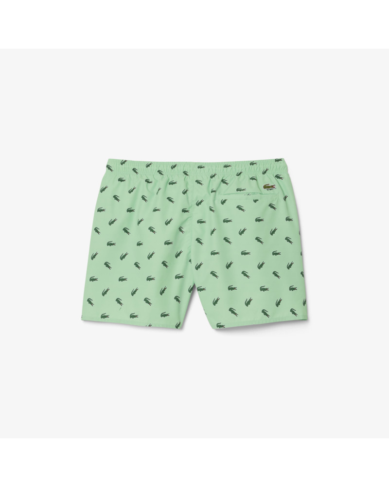 Short de bain court imprimé crocodile