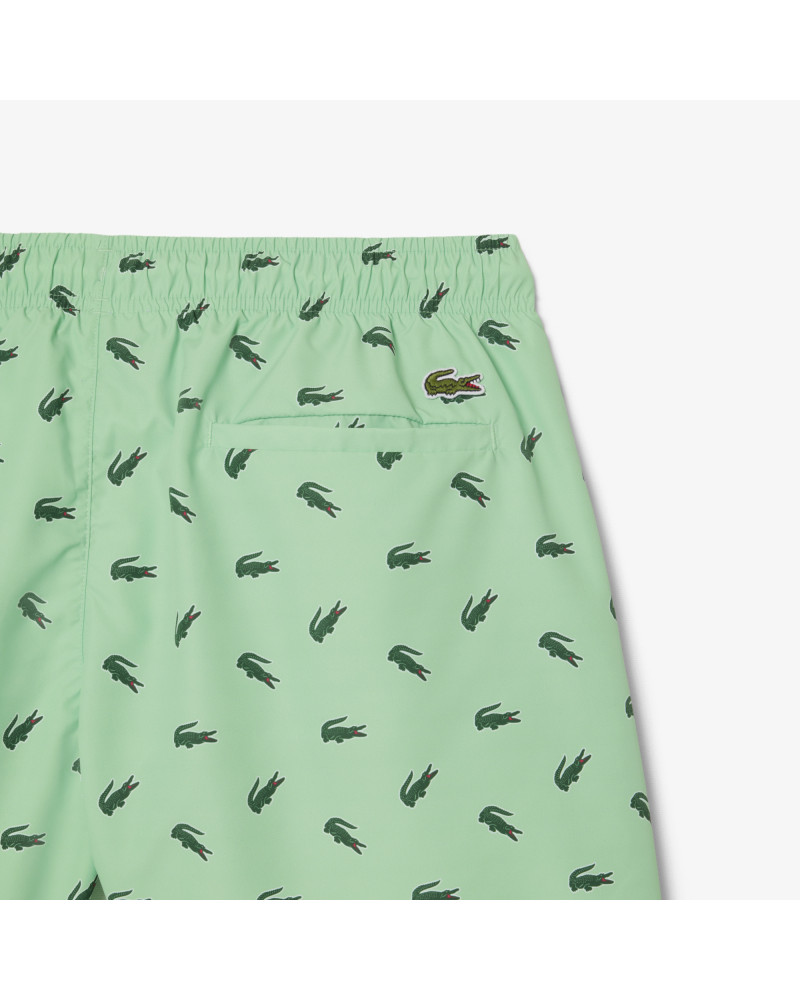 Short de bain court imprimé crocodile